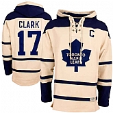 Toronto Malpe Leafs #17 Wendel Clark Cream All Stitched Hooded Sweatshirt,baseball caps,new era cap wholesale,wholesale hats